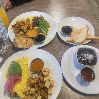 Rise & Dine Cuisine - Birria omelette on the bottom with veggie omelette on top. - Breakfast & Brunch Near Me - Westminster, California