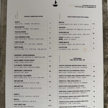 Fifth Vessel Coffee - Drink menu - Coffee & Tea Near Me - Houston, Texas Fifth Vessel Coffee - Drink menu - Coffee & Tea Near Me - Houston, Texas