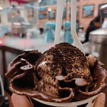 Nitroinfusions - Chocolate espresso in chocolate waffle cup, medium size - Ice Cream & Frozen Yogurt Near Me - La Quinta, California
