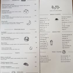 A M. Siempre Café - Menu