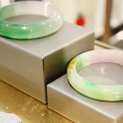Eastern coral - We carry jade bangles here too! Find one that calls to you the most.