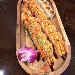 Sakura Grill - Sweet potato roll, Dancing Witch and Hot ?something roll.