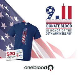 OneBlood Lantana Donor Center - Donate today to receive this commemorative shirt. Never forget!