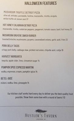 Menu photo 1 Hustlers Tavern Lewiston, NY Menu photo 1 Hustlers Tavern Lewiston, NY