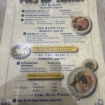 Pho Mi Amor - Front menu - Vietnamese Near Me - Elk Grove, California Pho Mi Amor - Front menu - Vietnamese Near Me - Elk Grove, California