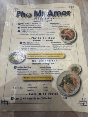 Menu photo 1 Pho Mi Amor Elk Grove, CA Menu photo 1 Pho Mi Amor Elk Grove, CA