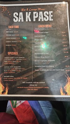 Menu photo 1 Sak Pase Restaurant #1 Homestead, FL Menu photo 1 Sak Pase Restaurant #1 Homestead, FL