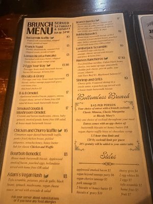 Menu photo 1 Bourbon & Branch Philadelphia, PA
