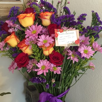 The Passionate Florist - Bouquet of roses and various hues of purple flowers (my grandma's favorite color) - Florists Near Me - Walnut, California