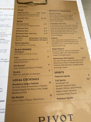 Menu photo 2 Pivot Bar and Balcony Indianapolis, IN Menu photo 2 Pivot Bar and Balcony Indianapolis, IN