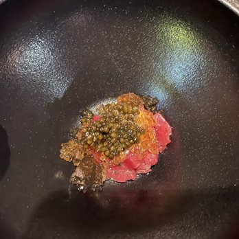 Beckon - #5 Antelope Leg Tartare, Consommé & Caviar - New American Near Me - Denver, Colorado