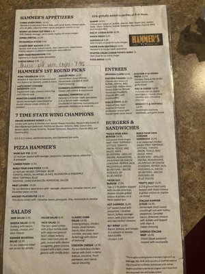 Menu photo 4 Hammer's Grill & Bar Henderson, NV Menu photo 4 Hammer's Grill & Bar Henderson, NV