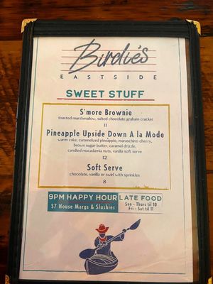 Menu photo 2 Birdie's Eastside Dallas, TX