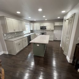 Newly painted cabinets