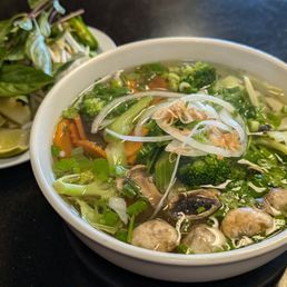 Veggie Pho with no corn and no tofu (pho chay nuoc chay)