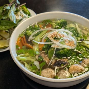 Pho Rex - Veggie Pho with no corn and no tofu (pho chay nuoc chay) - Vietnamese Near Me - Norco, California