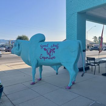 Sweet Jerks Emporium - a painted cow - Candy Stores Near Me - McLoud, Oklahoma Sweet Jerks Emporium - a painted cow - Candy Stores Near Me - McLoud, Oklahoma