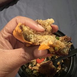 Chef Mike's Crab Cakes (with barely any crab meat ... just breading) Chef Mike's Crab Cakes (with barely any crab meat ... just breading)