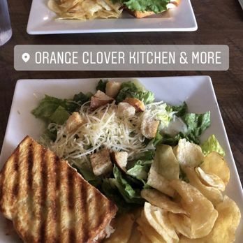 Orange Clover Kitchen & More - 1/2 salad 1/2 sandwich: BLT & LT'S salad and Turkey Panini & Caesar salad - New American Near Me - Jeffersonville, Indiana