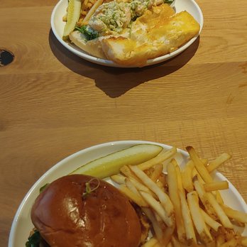 Alter Brewing + Kitchen - Breaded chicken sandwich and shrimp sandwich. Good on flavor but heavy on the bread. - Brewpubs Near Me - Saint Charles, Illinois Alter Brewing + Kitchen - Breaded chicken sandwich and shrimp sandwich. Good on flavor but heavy on the bread. - Brewpubs Near Me - Saint Charles, Illinois