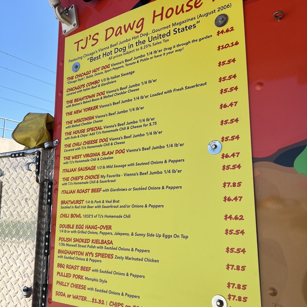 TJ's Dawg House - Menu - Hot Dogs Near Me - Richardson, Texas
