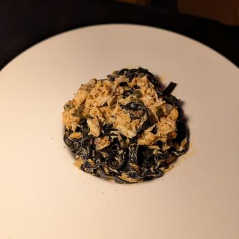 Bella Trattoria - Granchio con fettuccine al nero (squid ink fettuccine) - Italian Near Me - San Francisco, California Bella Trattoria - Granchio con fettuccine al nero (squid ink fettuccine) - Italian Near Me - San Francisco, California