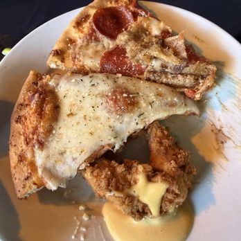 Lucky Strike Honolulu - Cheese pizza, pepperoni/pulled pork(?) pizza, chicken tender. - Arcades Near Me - Honolulu, Hawaii Lucky Strike Honolulu - Cheese pizza, pepperoni/pulled pork(?) pizza, chicken tender. - Arcades Near Me - Honolulu, Hawaii
