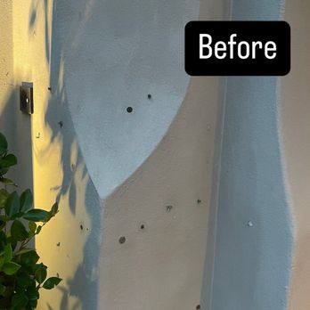 JMV Painting - After we removed old vines from the walls, we were left with these glued tabs and anchors mounts all over our walls. - Flooring Near Me