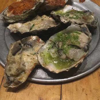 Angelo’s Taverna - Char-grilled oysters: 2 original, 2 chipotle, and 2 pesto w/ bacon. - Italian Near Me - Denver, Colorado