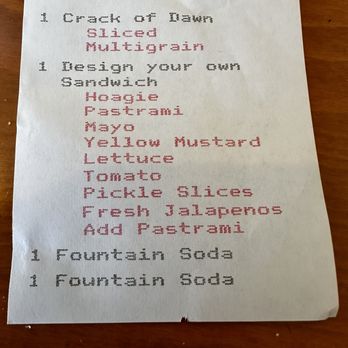 Ham's Sandwich Shop - Receipt - Meat Shops Near Me - Minnetonka, Minnesota Ham's Sandwich Shop - Receipt - Meat Shops Near Me - Minnetonka, Minnesota