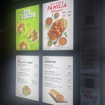 El Pollo Loco - Drive thru menu - new Dos Locos Salad - Mexican Near Me - Hayward, California