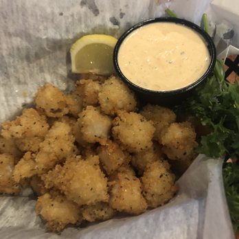 Fardowners Restaurant - TINY bay scallops. Wish we knew before ordering. Not good. - Burgers Near Me - Crozet, Virginia Fardowners Restaurant - TINY bay scallops. Wish we knew before ordering. Not good. - Burgers Near Me - Crozet, Virginia
