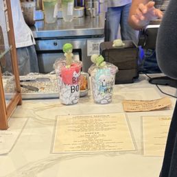 Menu + cup sizes