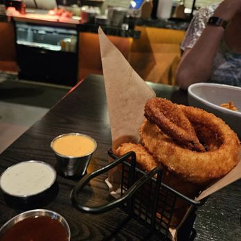 The Beast - Onion Rings with Sauces - New American Near Me - Las Vegas, Nevada