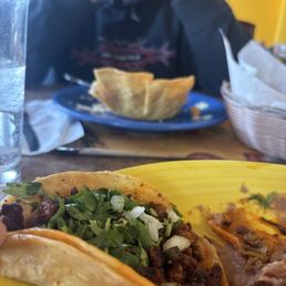 Chicken taco salad and pork tacos Chicken taco salad and pork tacos
