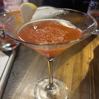 Finney's Crafthouse - Burbank - Strawberry Fields- in martini glass, I sub for high quality vodka and extra shaken for the slushy/cold taste. AMAZING - New American Near Me - Burbank, California