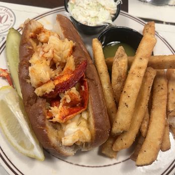 Union Oyster House - Hot lobster roll. Not pictured: Oyster House Clam Chowder - Seafood Near Me - Boston, Massachusetts