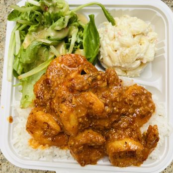 Sam's Kitchen - Spicy garlic shrimp plate - Food Stands Near Me - Honolulu, Hawaii Sam's Kitchen - Spicy garlic shrimp plate - Food Stands Near Me - Honolulu, Hawaii