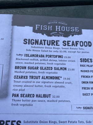 Menu photo 2 White River Fish House Branson, MO