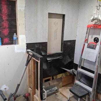 Ixtapa Construction - Beginning the waterproofing layers in the shower - General Contractors Near Me