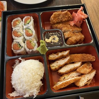 Minato Sushi Bar - Bento Box 3 Combination (spicy tuna, Chicken Katsu, Katsu Don) - Japanese Near Me - Baltimore, Maryland
