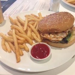 Mike's Grill the Royal - Portuguese Chicken burger and chips $13