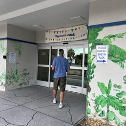 Exterior outside entrance of Gulf Beaches Public Library - Entrance - Madeira Beach, Florida Exterior outside entrance of Gulf Beaches Public Library - Entrance - Madeira Beach, Florida