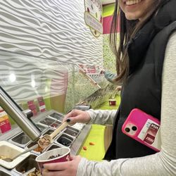 Menchie's Frozen Yogurt - Going for a peanut butter chocolate theme