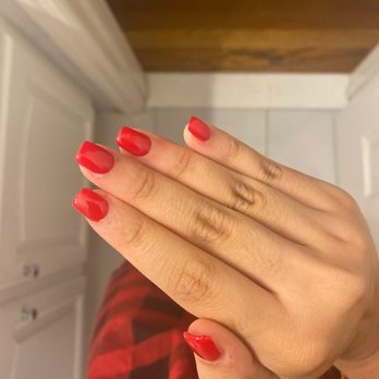 Crazy Nails - Full set of acrylics with gel polish. Good quality and amazing price. I recommend this place. - Nail Salons Near Me - Jamaica, New York