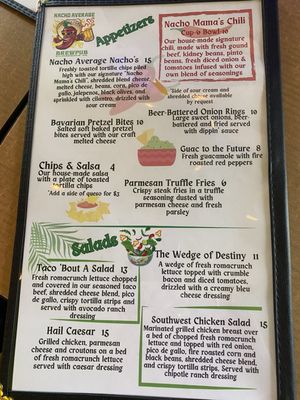 Menu photo 1 Nacho Average Brewpub Kilmarnock, VA