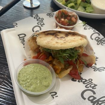 Amara Chocolate & Coffee - Shrimp Avocado Arepa - Coffee & Tea Near Me - Pasadena, California