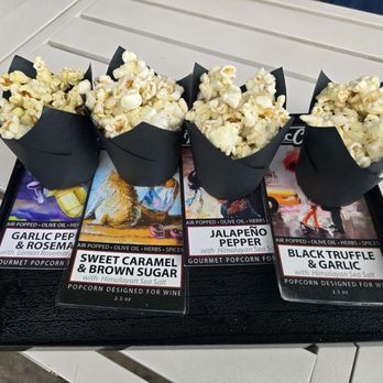 McClain Cellars - Popcorn flight.  Jalapeno one is so good and spice. - Wine Tasting Room Near Me - Solvang, California