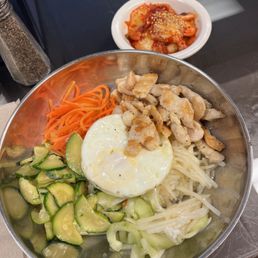 Bibimbop and Fried Kimchi Bibimbop and Fried Kimchi