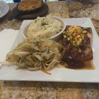 Reef Restaurant & Lounge - Jerk salmon Seasoned Steamed Cabbage Roasted Garlic Mashed Potates - American Near Me - Philadelphia, Pennsylvania Reef Restaurant & Lounge - Jerk salmon Seasoned Steamed Cabbage Roasted Garlic Mashed Potates - American Near Me - Philadelphia, Pennsylvania